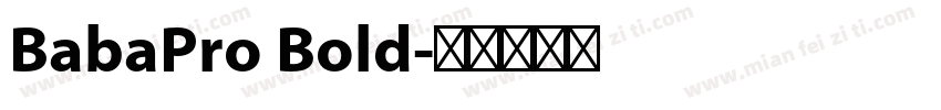 BabaPro Bold字体转换